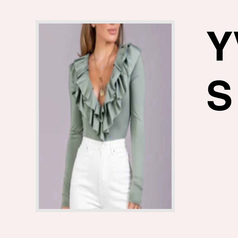 ByEGREIS Yvonne Bodysuit. Sage color
